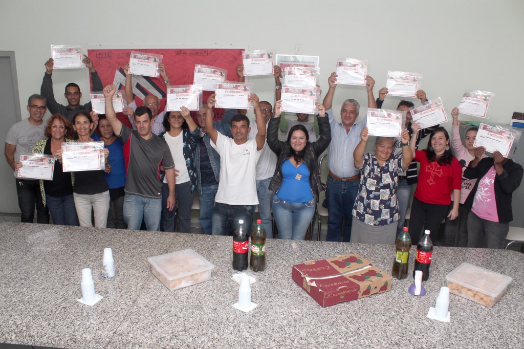 Turma que fez o curso na sede do sindicato