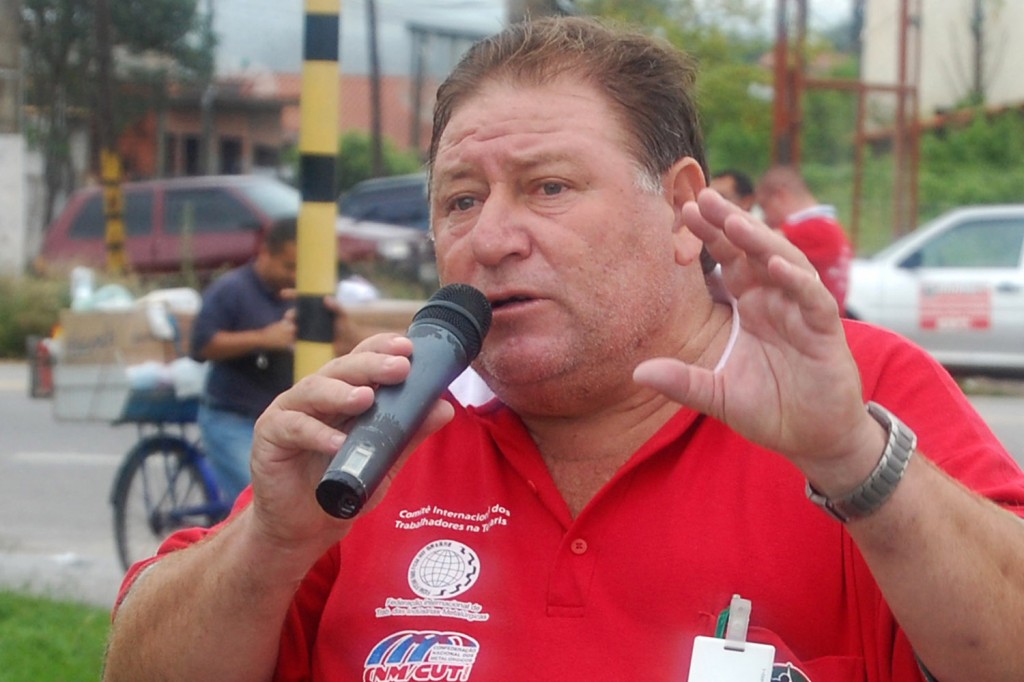 O presidente do sindicato, Renato Marcondes - "Mamão", metalúrgico na Confab Tubos