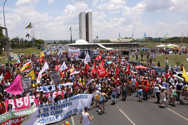 Ato Nacional - Fora Cunha! - Em defesa da Democracia, da Petrobras e contra o Ajuste Fiscal, em novembro de 2015 (foto Edgard Marra)