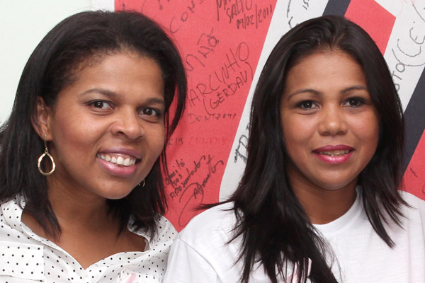 A secretária da Mulher da FEM-CUT/SP, Andréa Ferreira, e a dirigente Maria Auxiliadora, do Departamento da Mulher do Sindicato dos Metalúrgicos de Pinda
