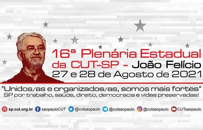16ª Plenária Estatutária da CUT-SP será dias 27 e 28; confira a programação