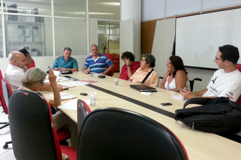 Reunião do Coletivo de Deficientes da CUT São Paulo, no dia 1º de março