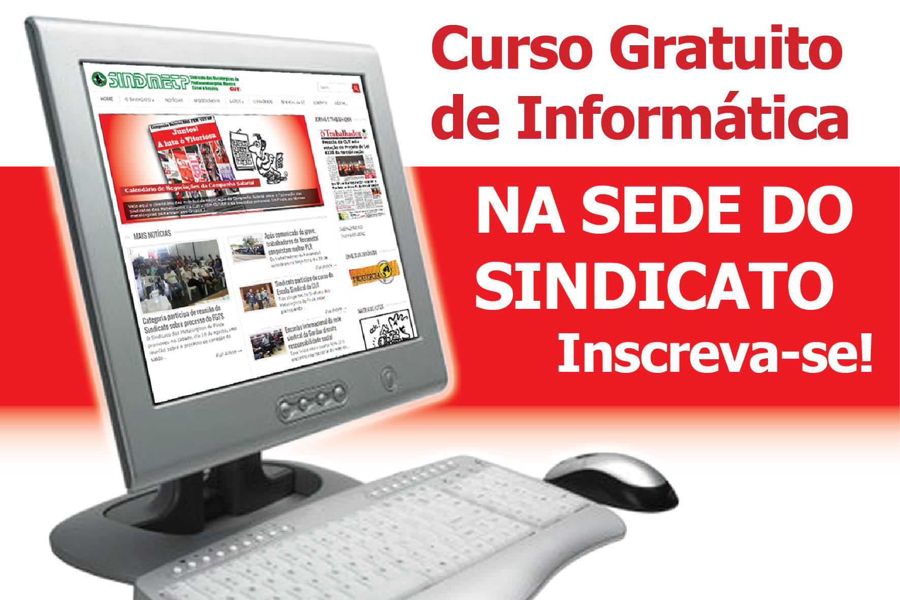 Sindicato abre inscrições para intensivo de informática