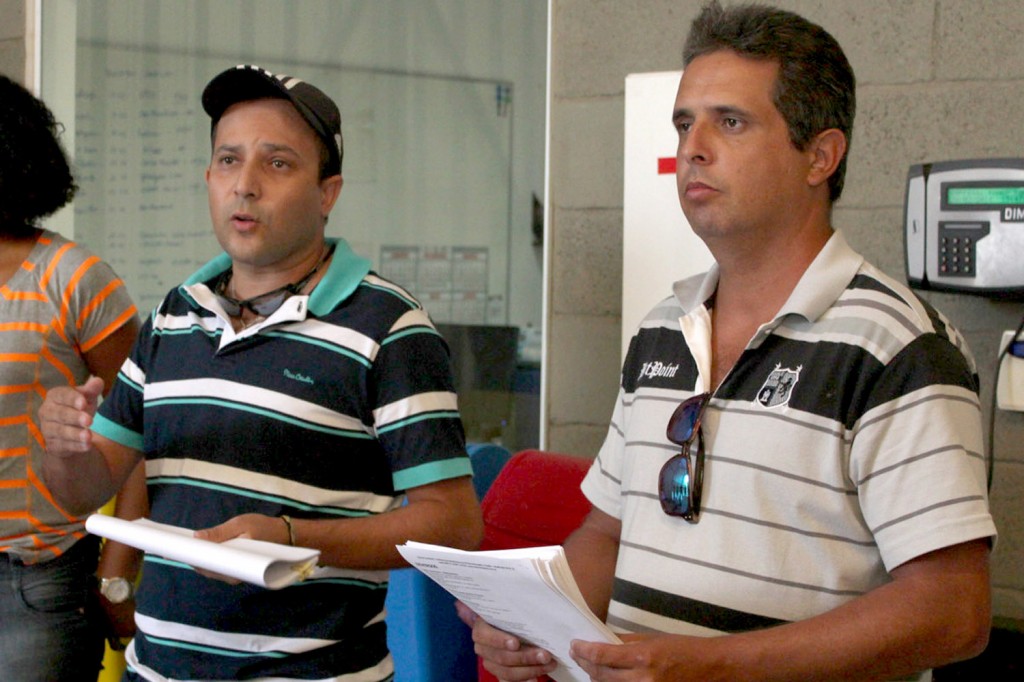 Os dirigentes sindicais Luciano da Silva - "Tremembé" e Gilson Leandro - "Chupeta"