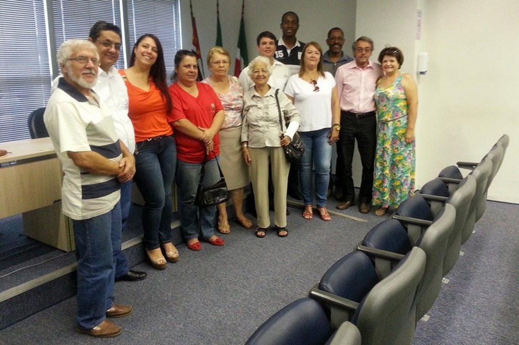 Posse do CMAS em 20 de dezembro de 2013; dirigentes sindicais Benedito Irineu e José Carlos dos Santos fazem parte do conselho