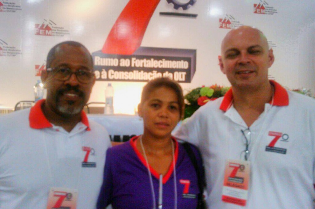 José Carlos, Maria Auxiliadora e Marcelo Pepeo, novos representantes do Sindicato dos Metalúrgicos de Pinda na federação (Crédito Divulgação)