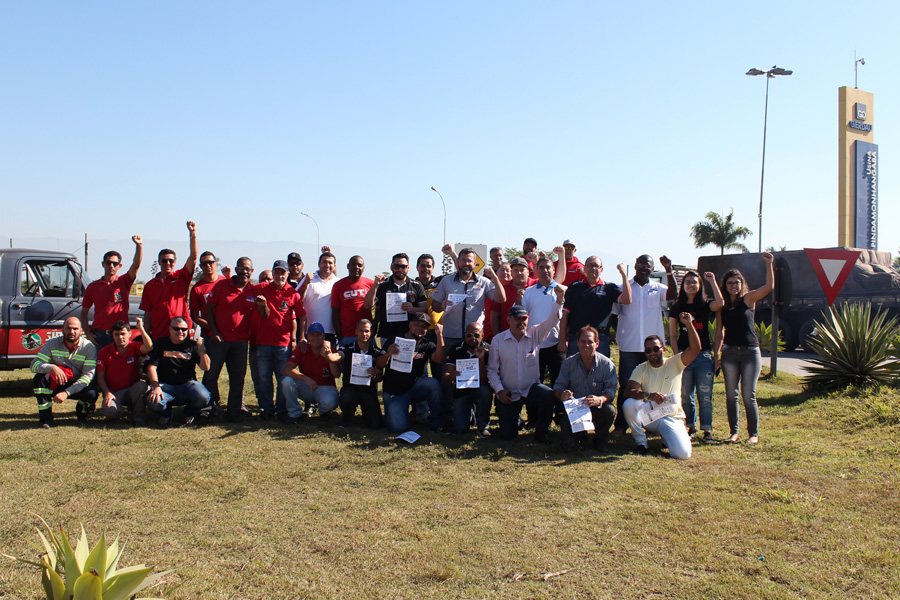 Ato reuniu sindicalistas de Pindamonhangaba, Sorocaba, São Paulo, Volta Redonda (RJ), Pernambuco (PE) e São Leopoldo (RS)